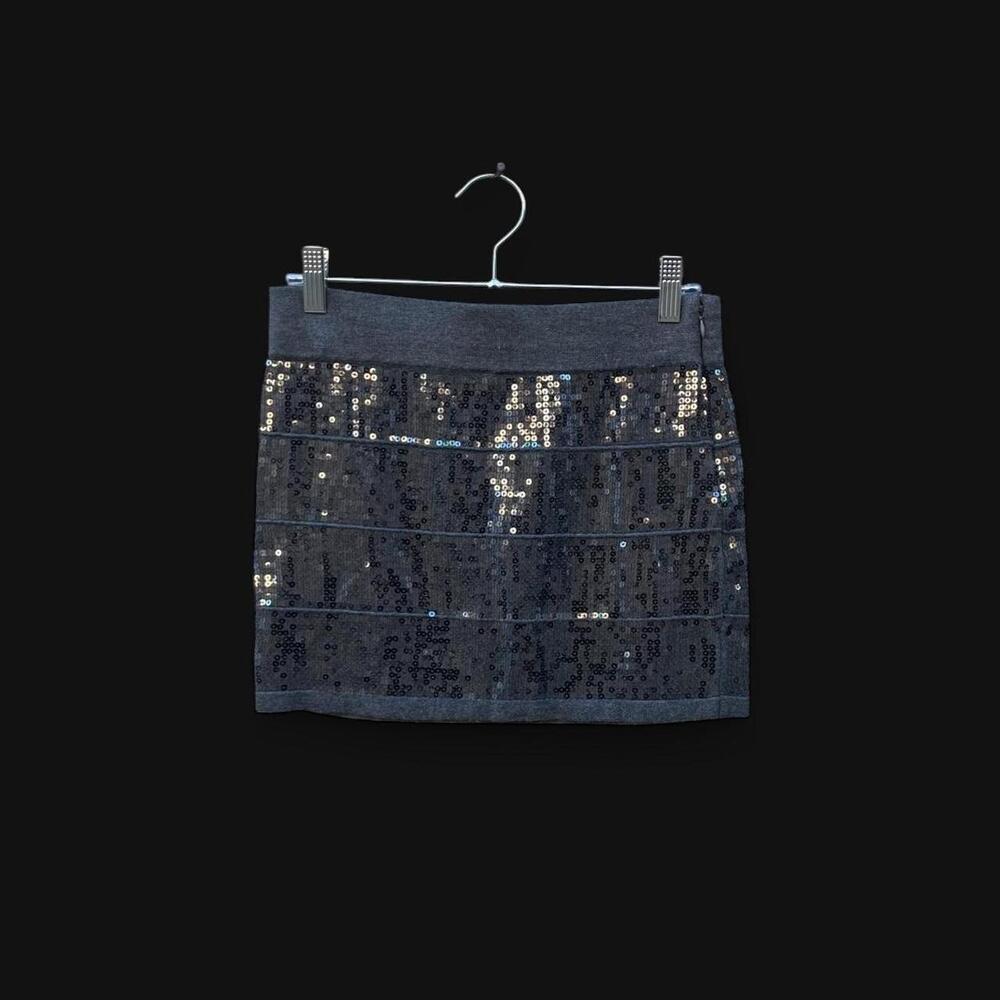 2000s sequin mini skirt